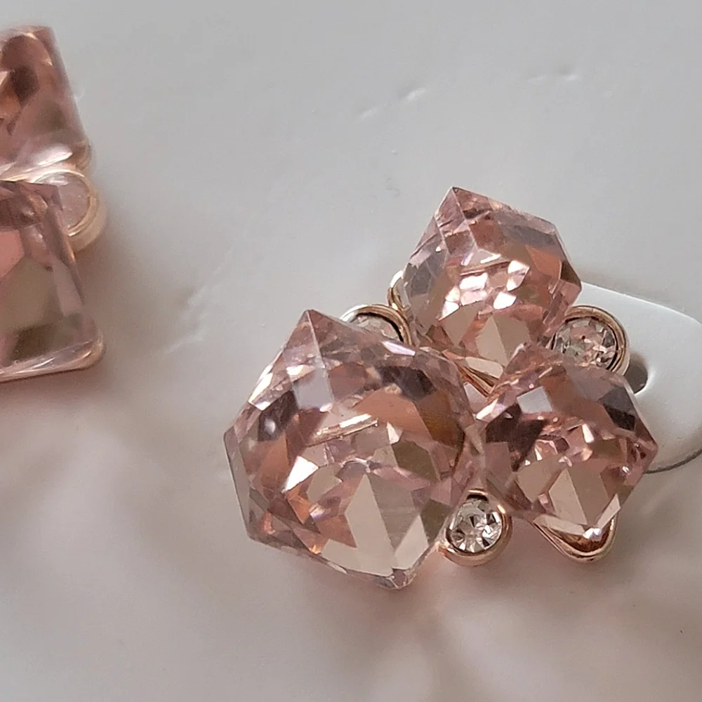 Crystal Cube Cluster Earrings